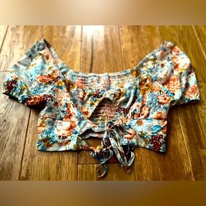 shein tie cop top
